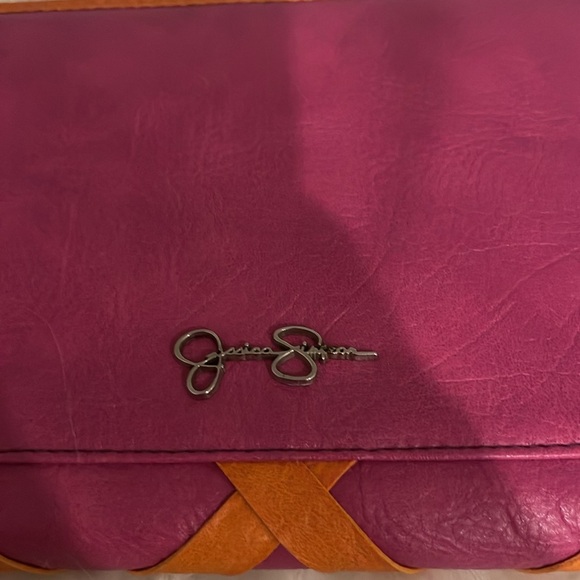 Jessica Simpson clutch pink and orange wallet - Picture 3 of 4